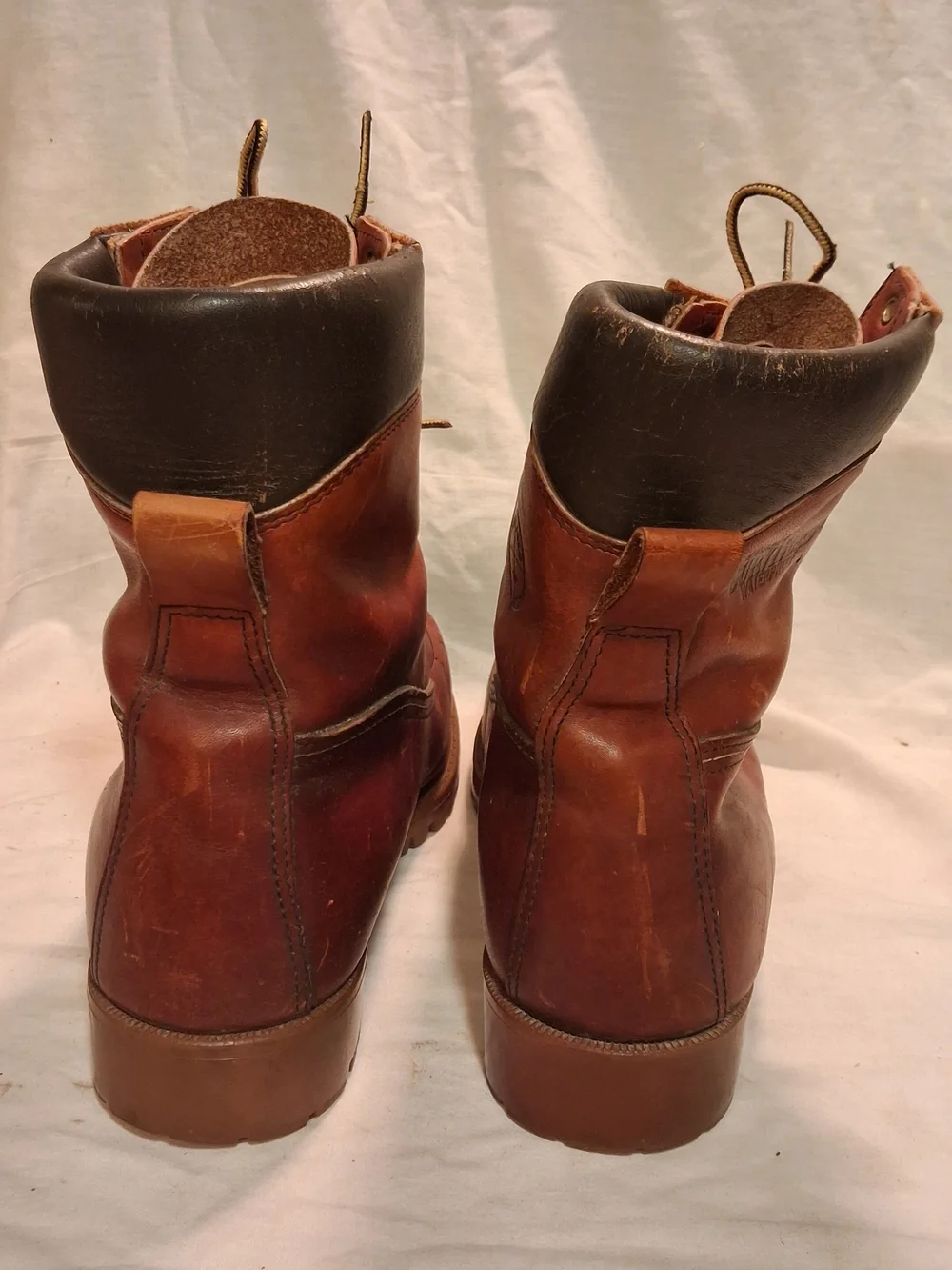 Herman Survivors Leather Waterproof Men's Brown Lace-Up Leather Work Boots 9 1/2